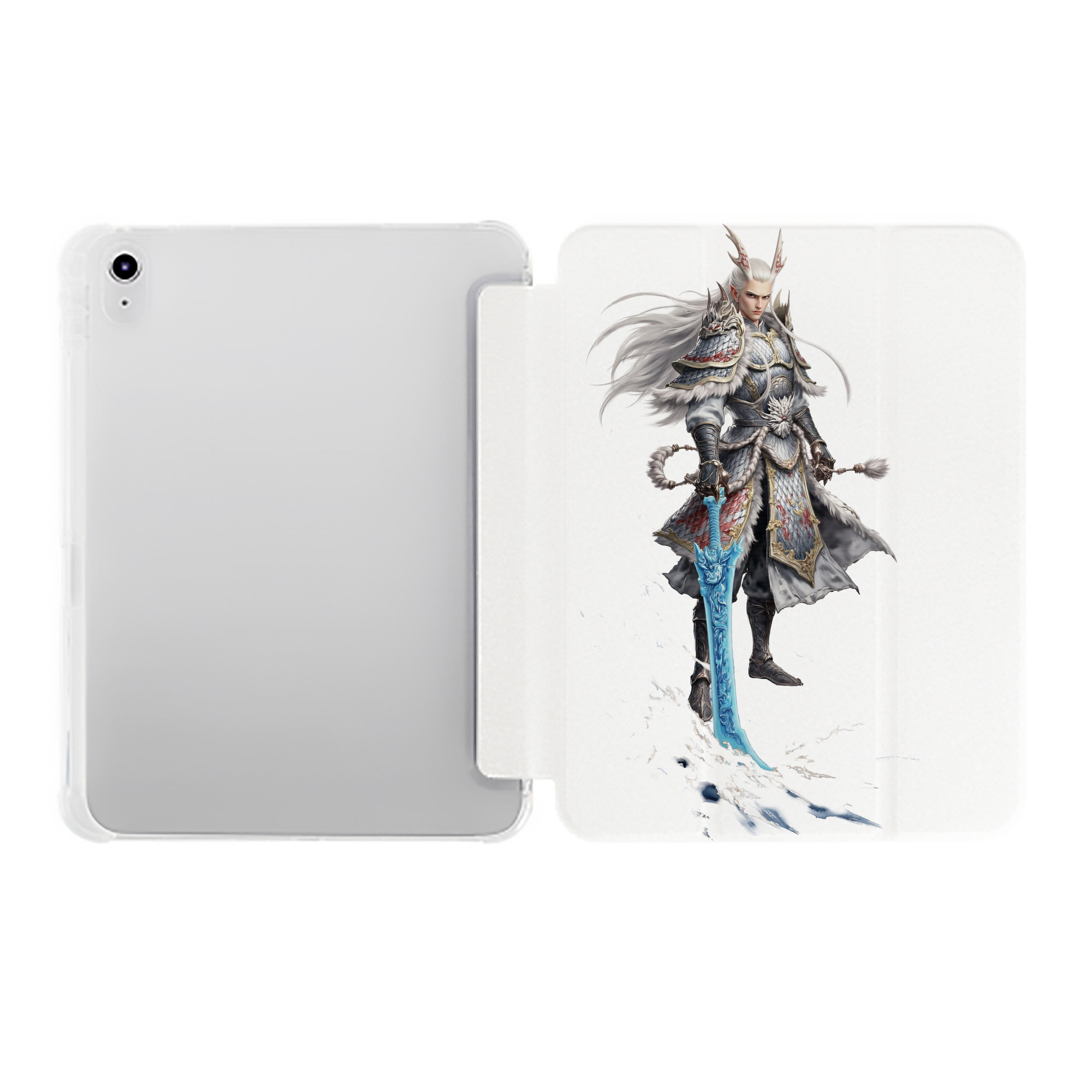 （画像用） Ne Zha 2 ナタ 魔童の大暴れ IPad ケース ペン収納付き 三つ折りスタンド PUレザー×シリコン 対応機種9.5/10.5/10.9インチ
